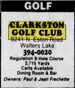 Clarkston Golf Club - Jul 27 1990 Ad (newer photo)